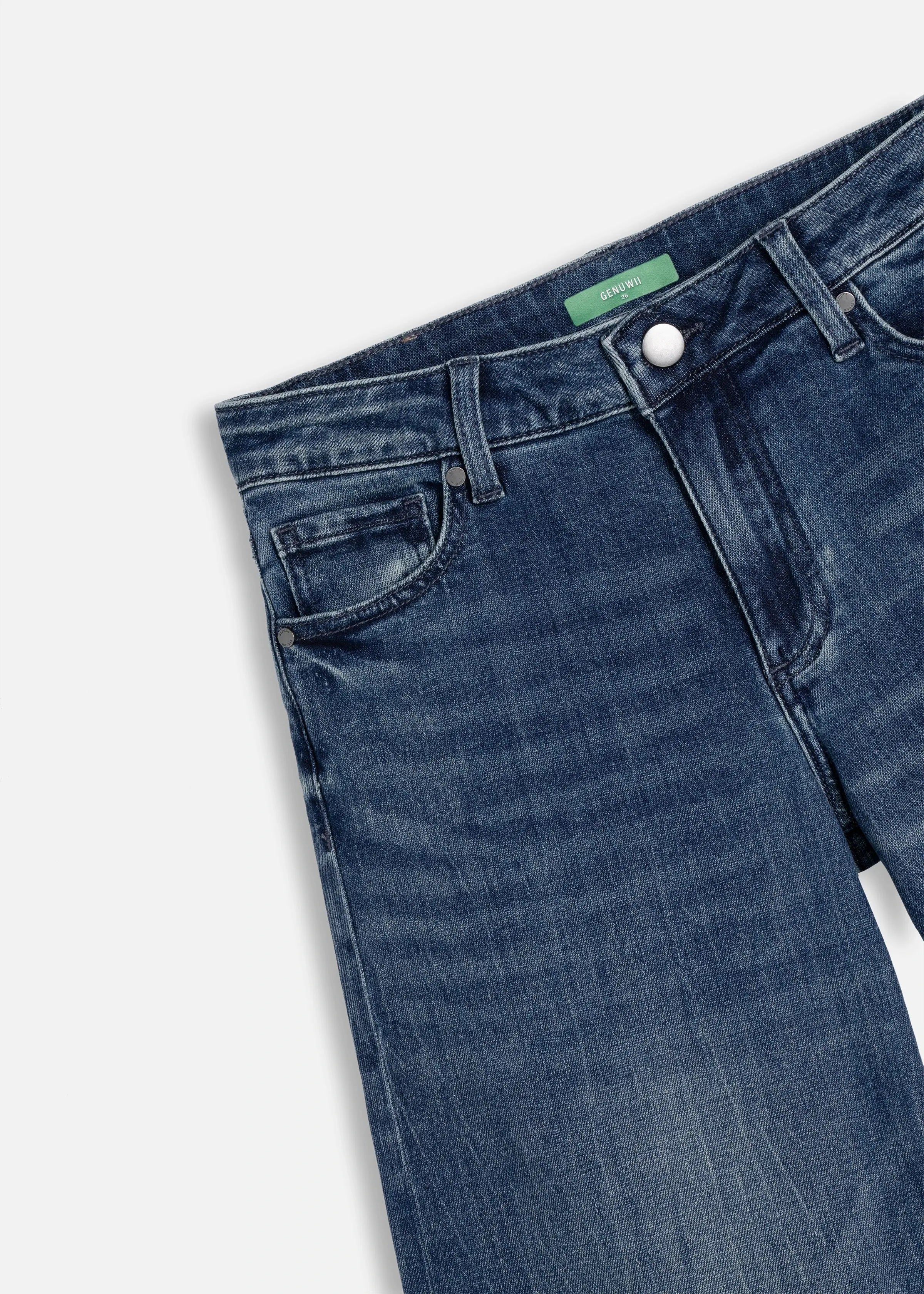 Relaxed Split-Leg Wide-Leg Medium-Stretch Jeans