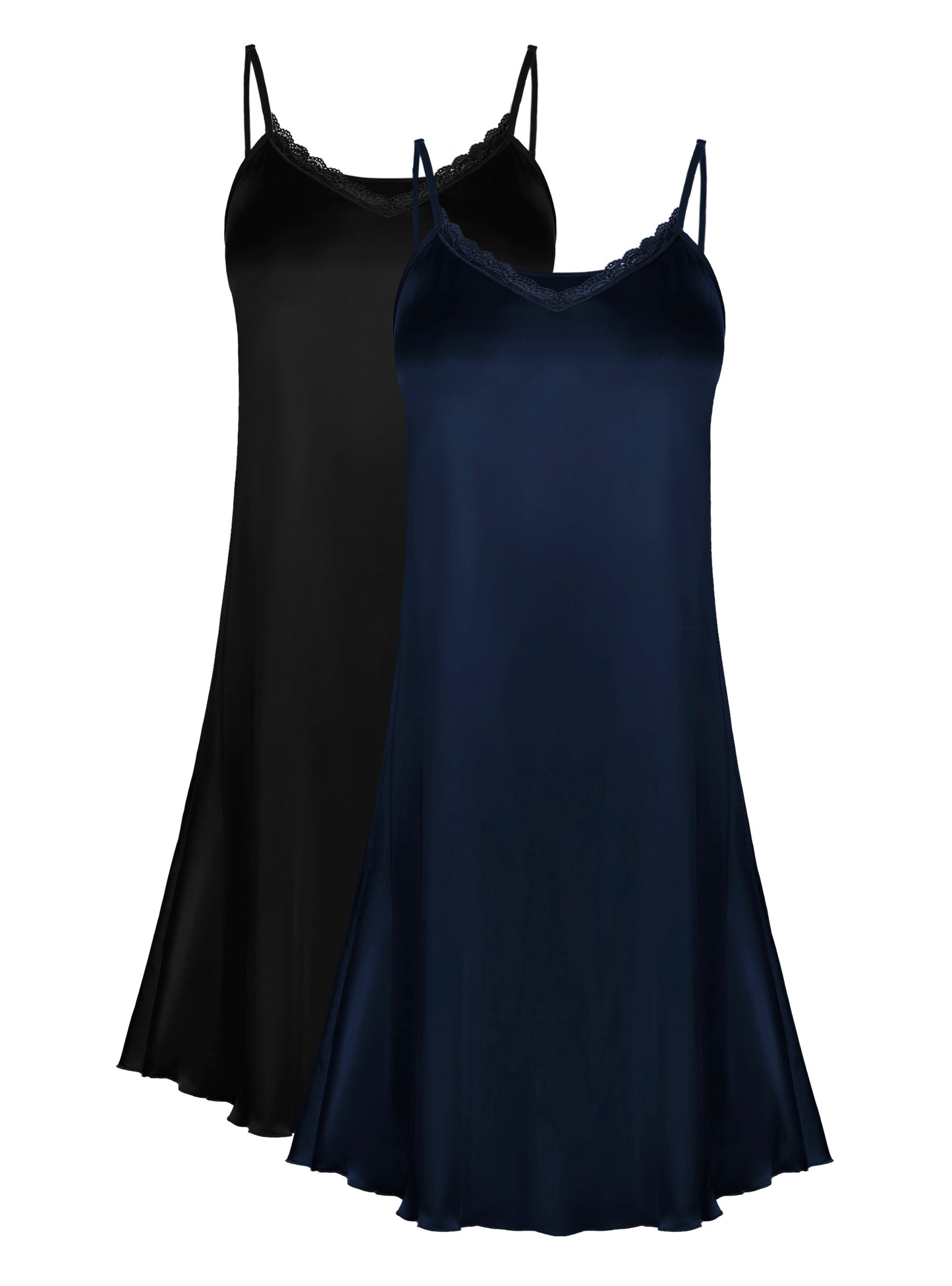 Nightgowns for Women Satin Sleep Dress 2 Packs
