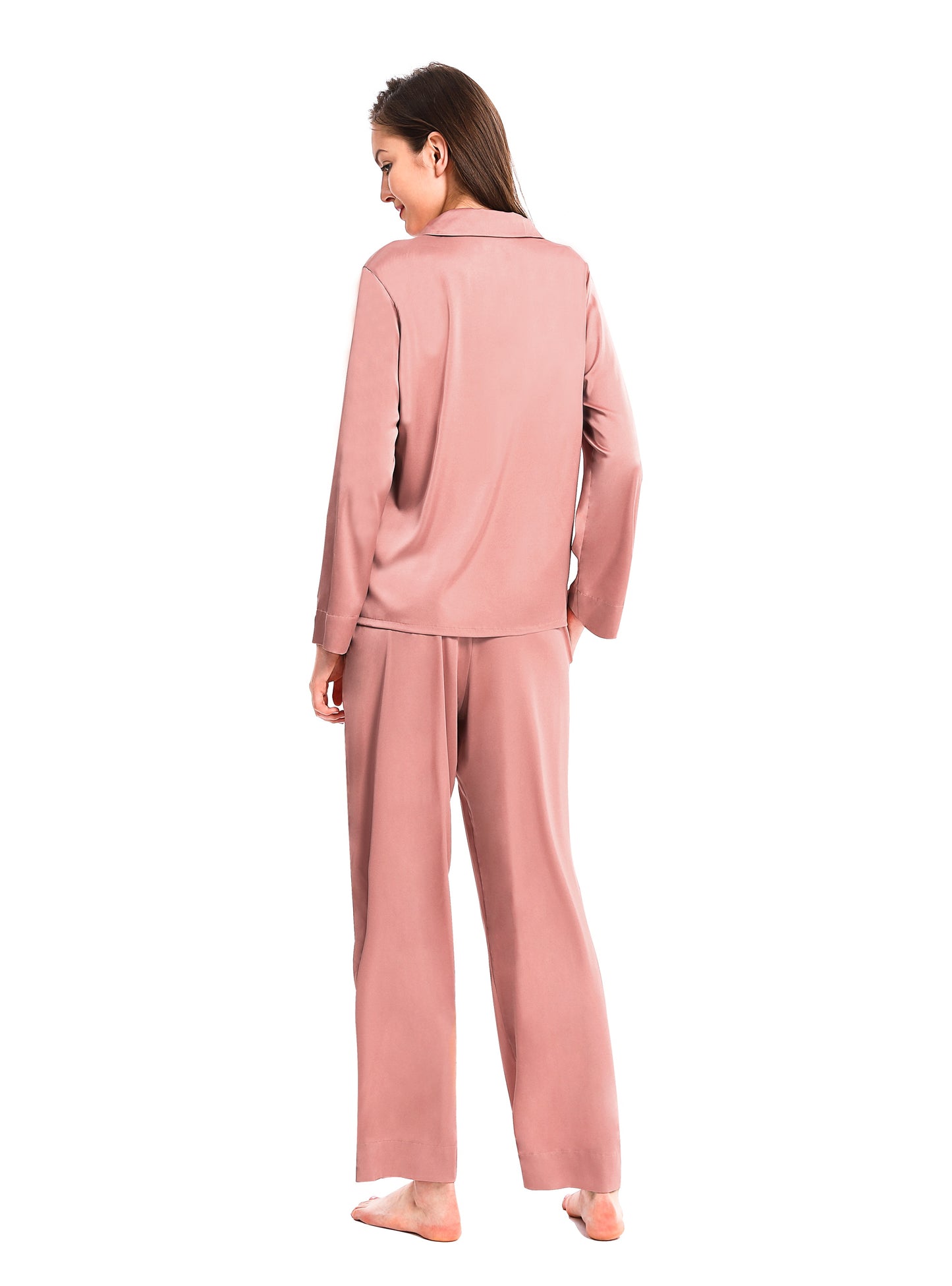 Pajama Set for Women Long Sleeve Button-Down Sleepwear